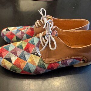 Multicolor Evangelina Drosi Shoes EU Size 37 | US Size 6.5 / 7
